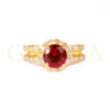 Ring ( Dual Line Stone – Red )