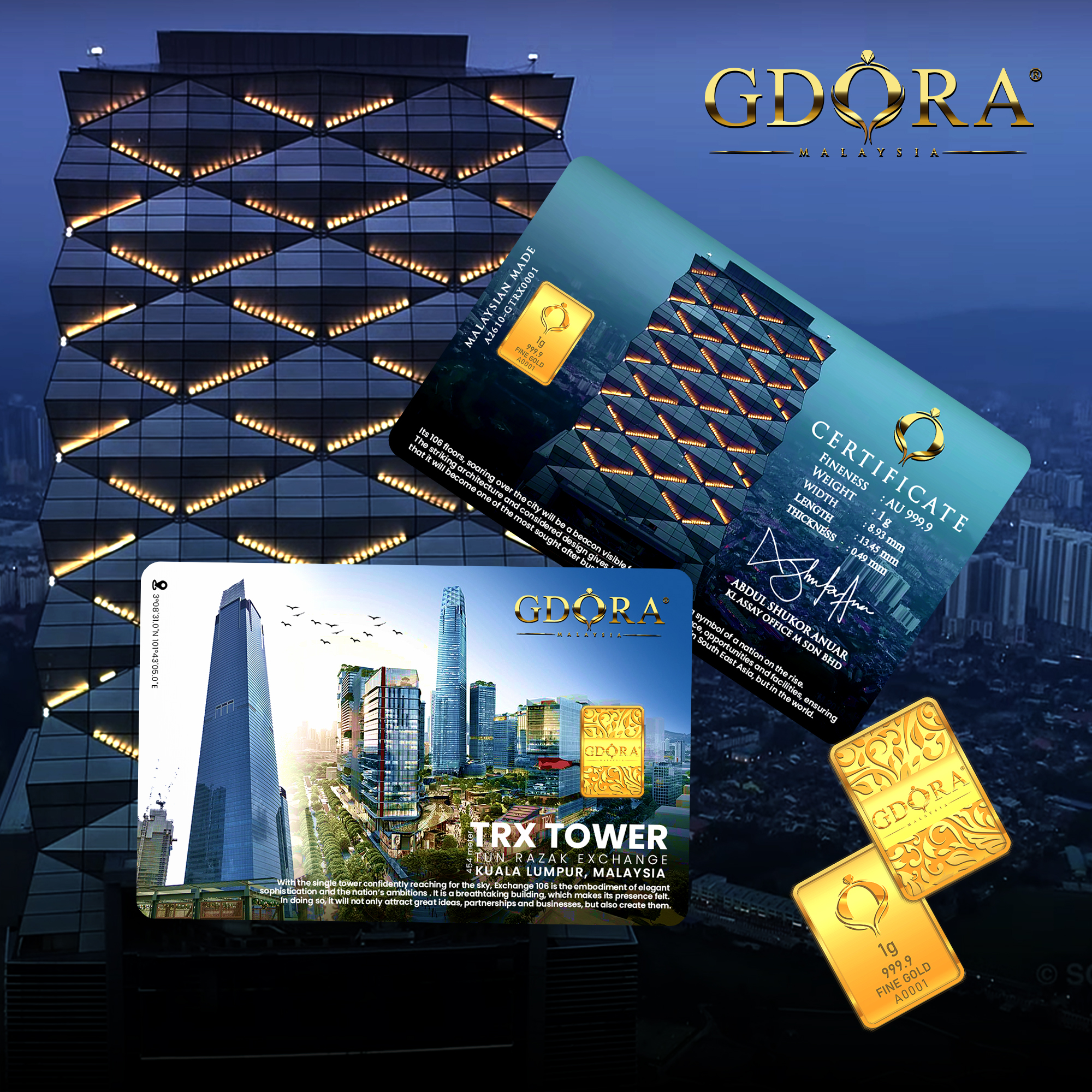 Gold Bar 1.00gm – TRX Tower