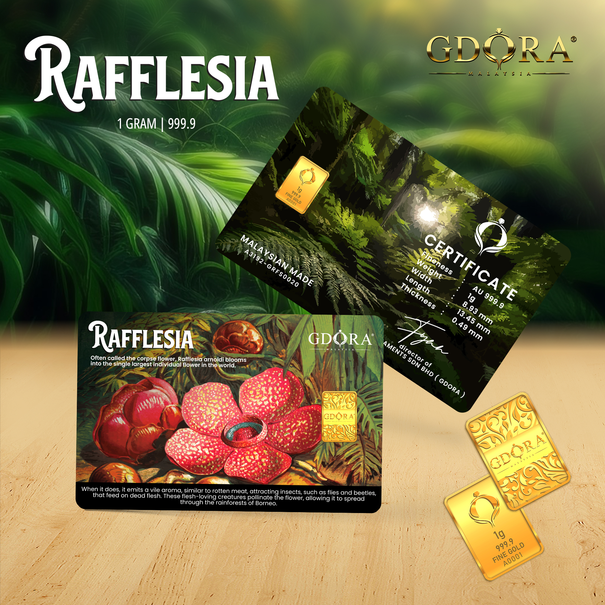 Gold Bar 1.00gm – Rafflesia