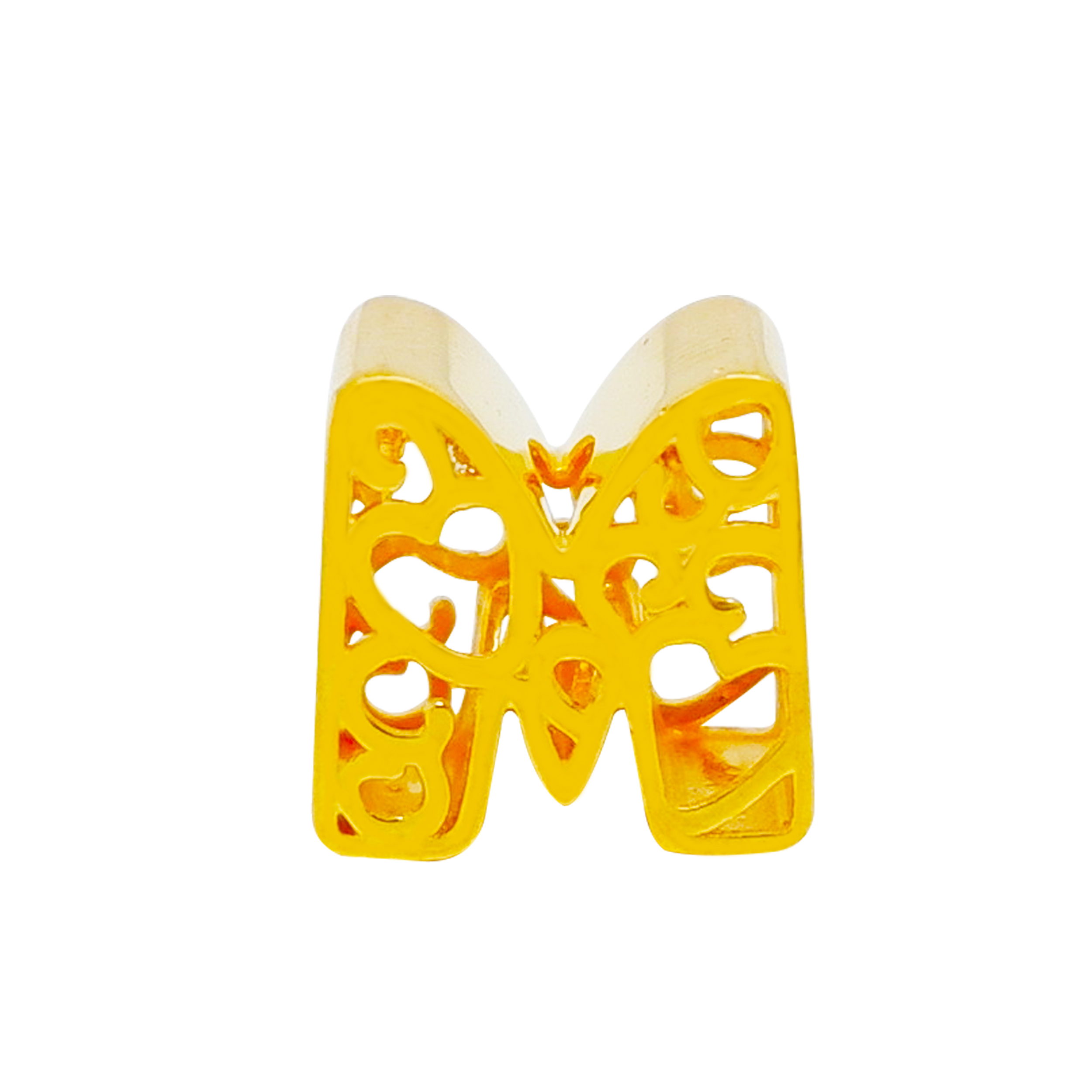 Charm M Alphabet ( Love Carving )