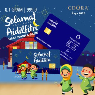 Gdora Gold Bar 0.10gram – Gema Raya (Buy 10pcs Free 1)