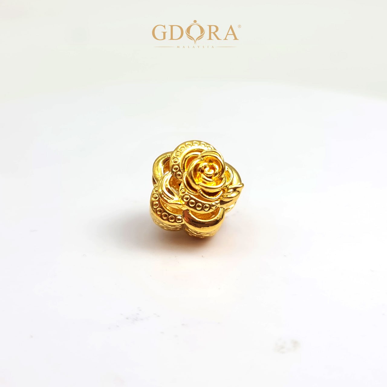 HARDGOLD FLOWER ROSE BEAD