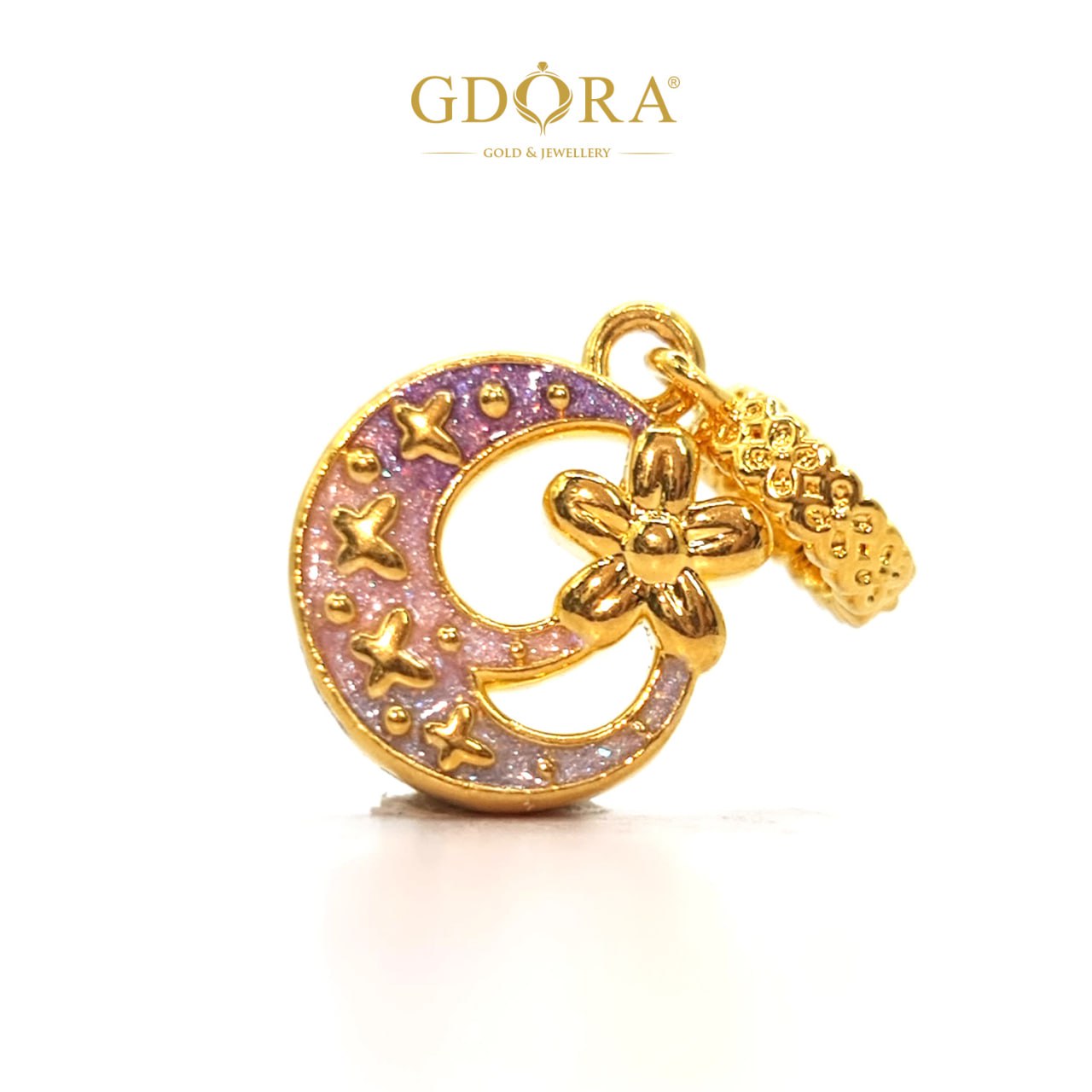 HARDGOLD LUNA ENAMEL DANGLE